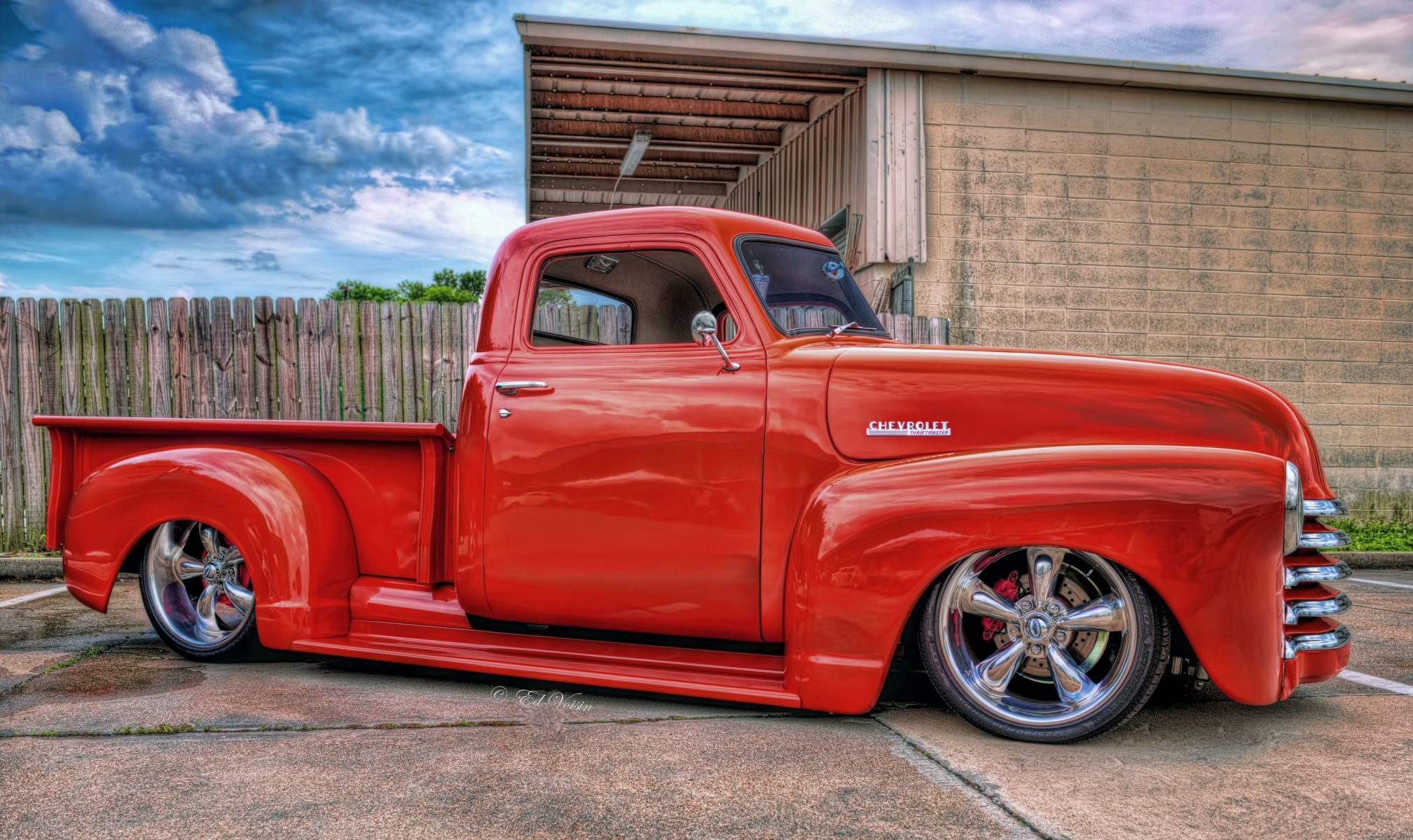 hdr chevrolet lowrider czerwone czerwony pickup