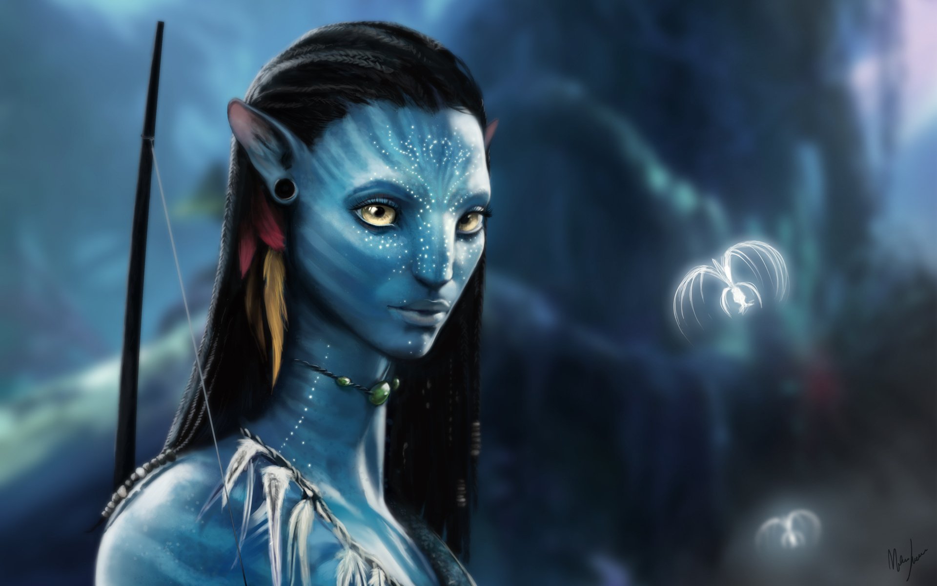 avatar belleza piel azul ficción cine