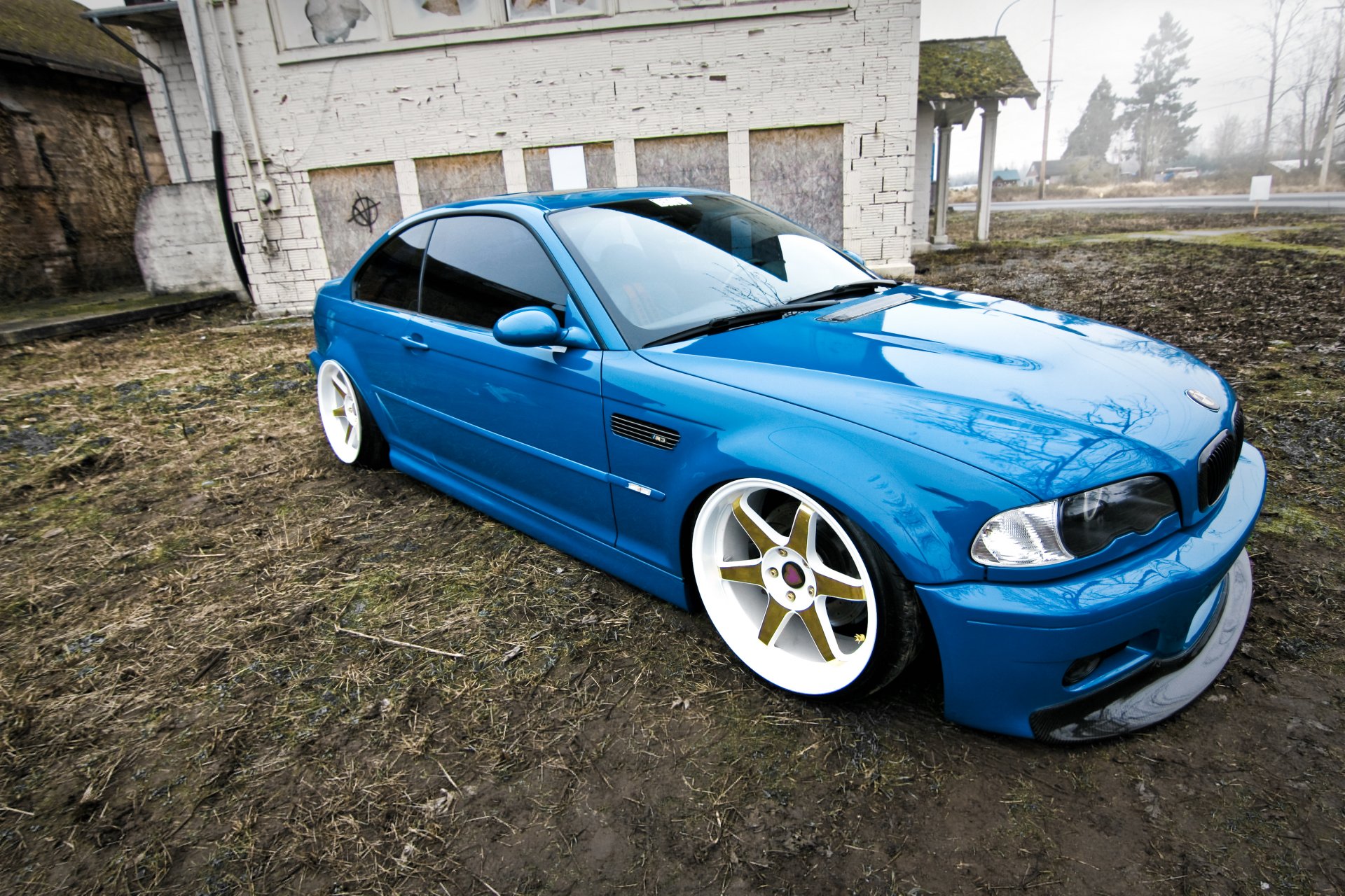 bmw e46 м3 синий тюнинг бмв