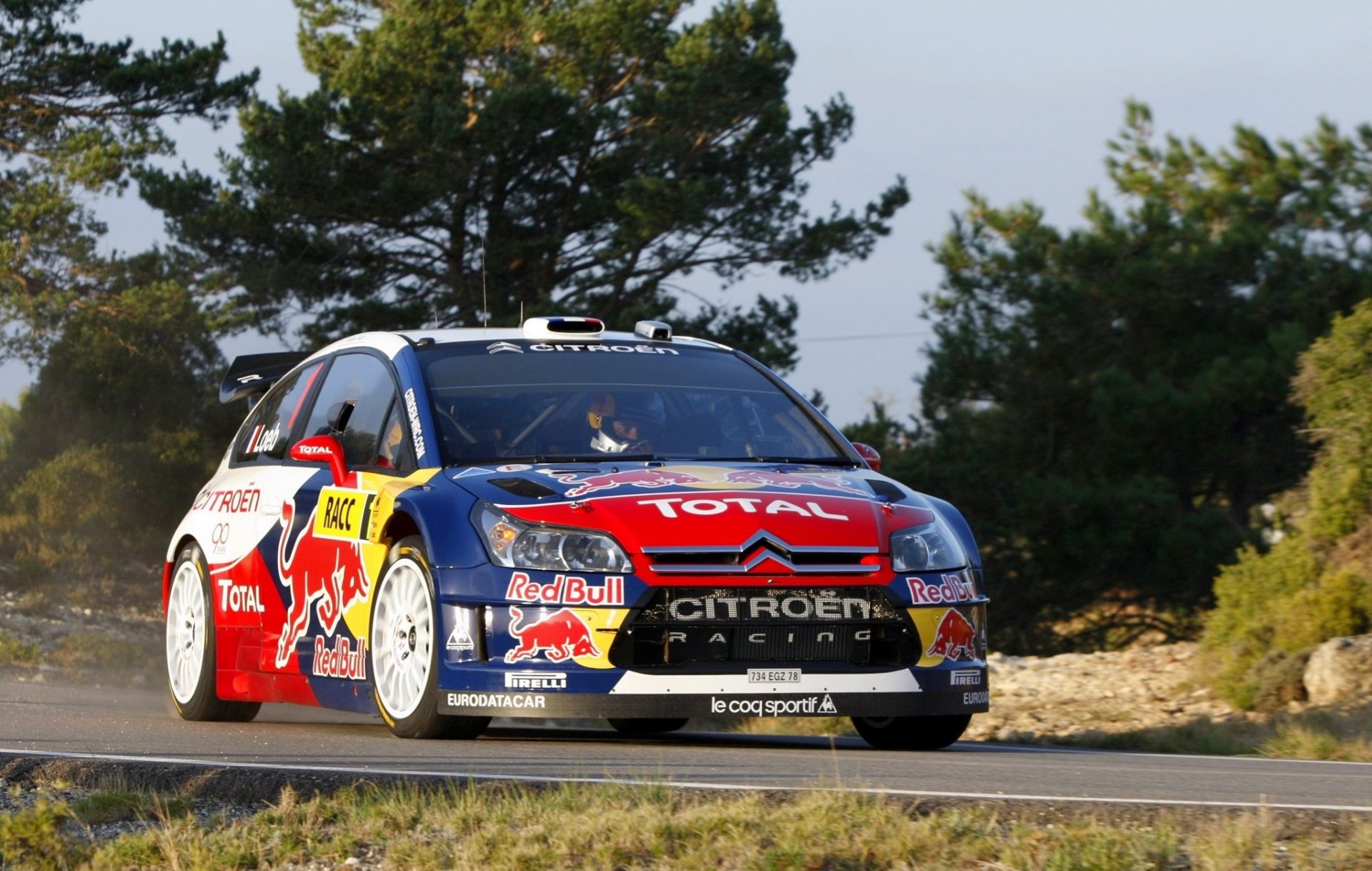 citroen s4 wkr rallye auto front red bull citroen auto