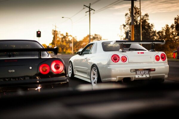 Black and white nissan skyline gthtl cdtnjajhjv cars