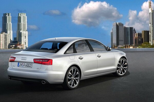 The audi a6 sedan is designed for urban landscapes