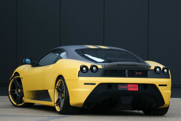 Ferrari sports car rear view