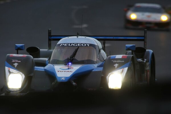 Peugeot car at Le Mans races