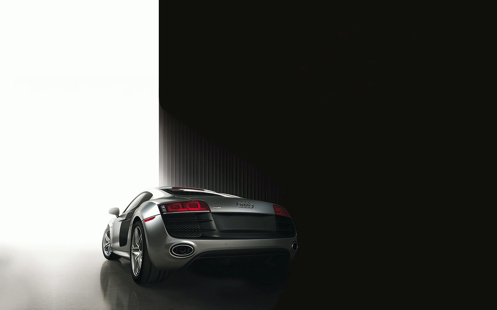 audi r8 supercar riflessione