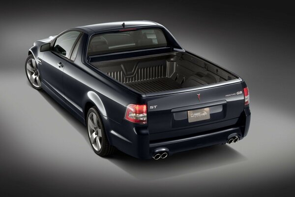 Pontiac pickup truck black on dark background