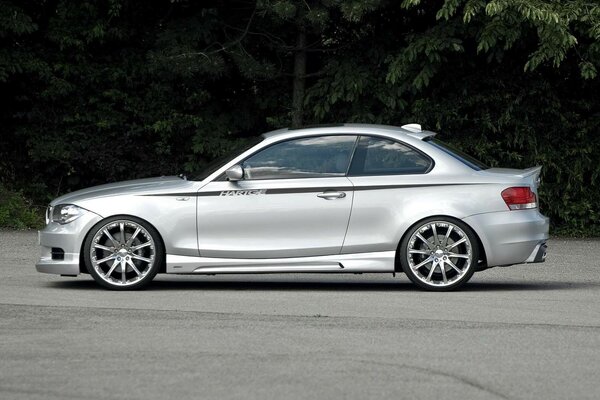 Silver BMW 1 Series Coupe