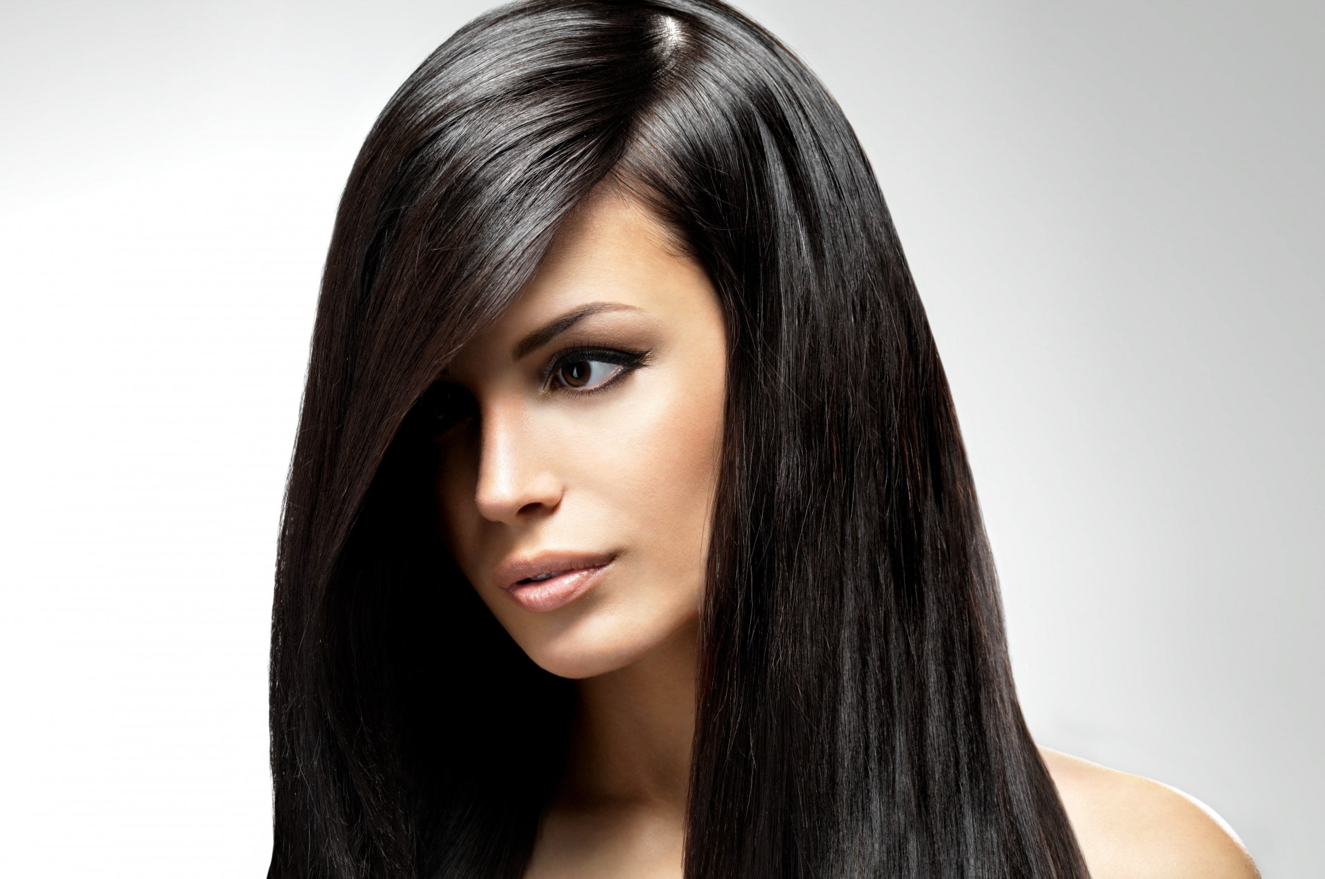 black brunette girl hair