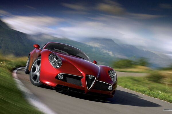 Alfa Romeo ride in the mountains