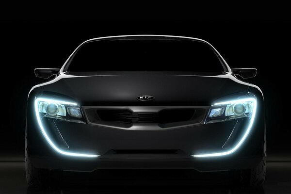 Luces de neón con cilios de Kia coreano