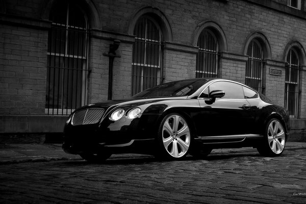 Bentley continental gts car in black