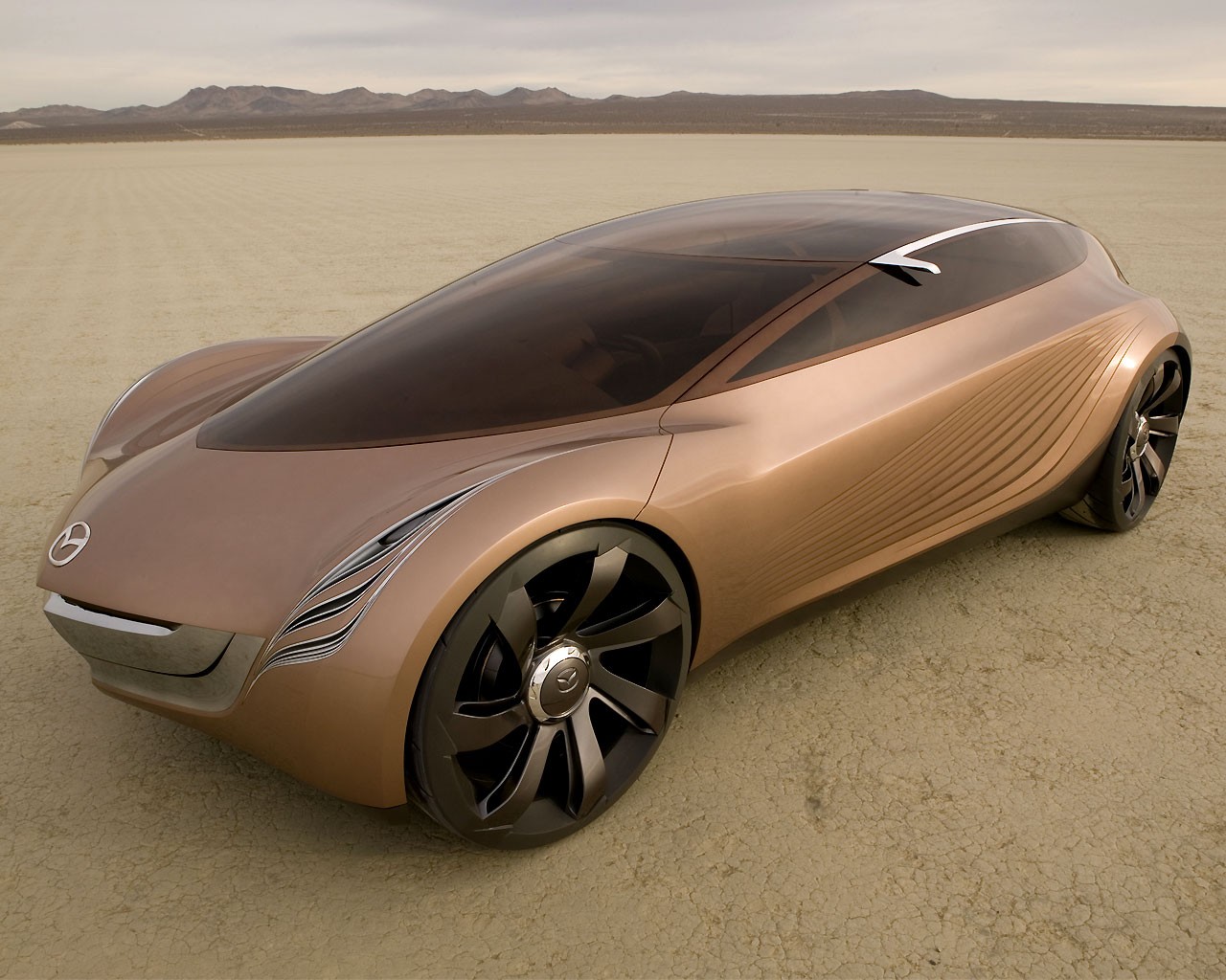 mazda ryuga concept car grey desert