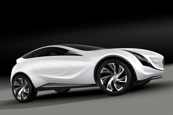 Nouvelle voiture en noir et blanc concept