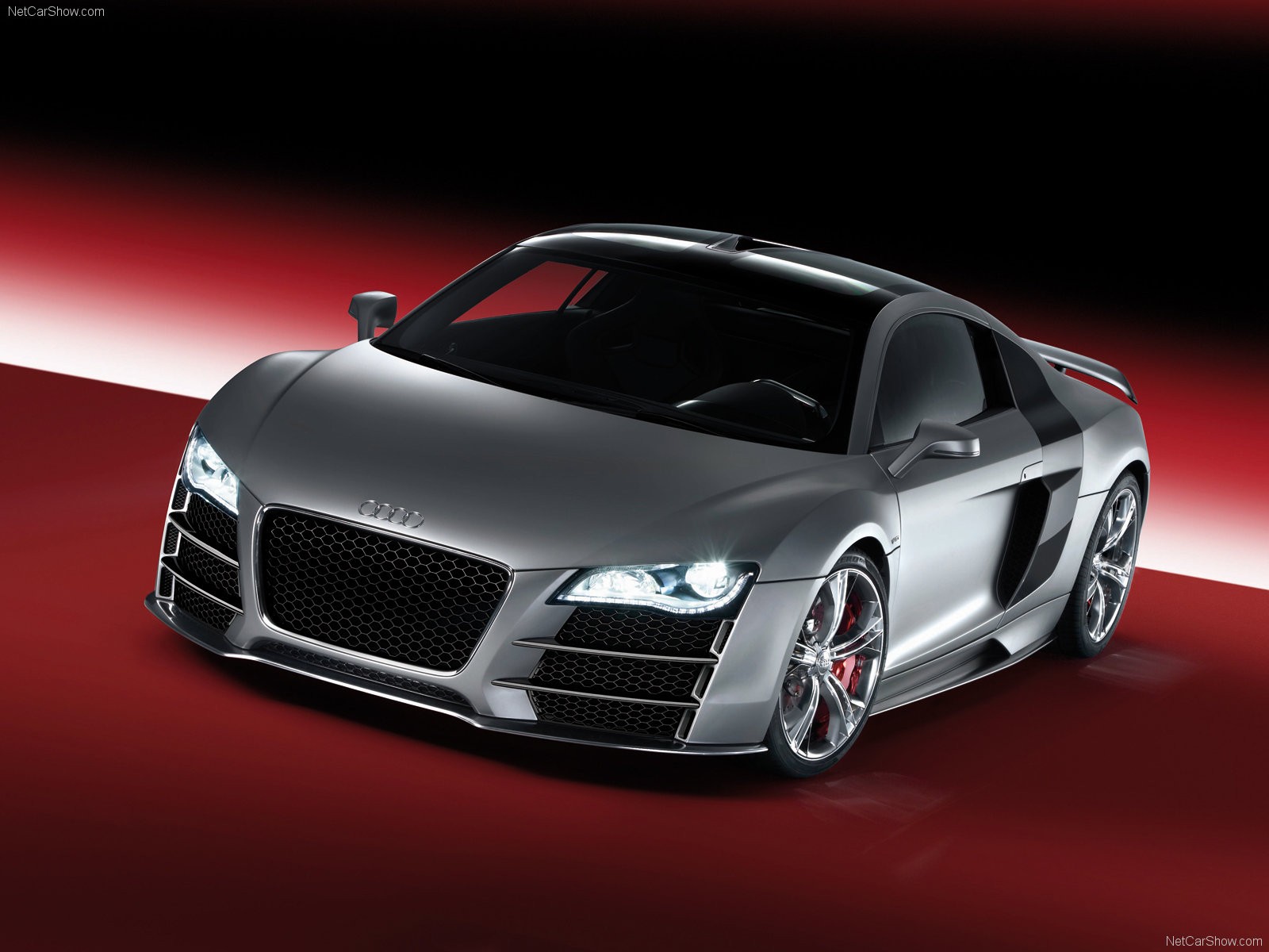 audi r8 car white red background