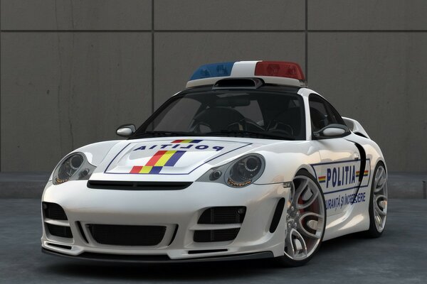 Porche_911 coche de policía vista frontal