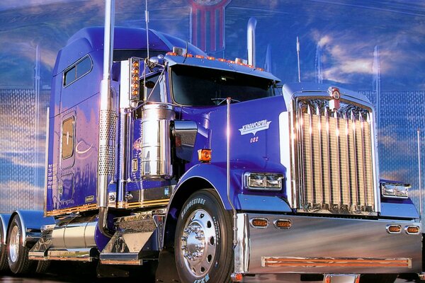 American Kenwut Truck en bleu