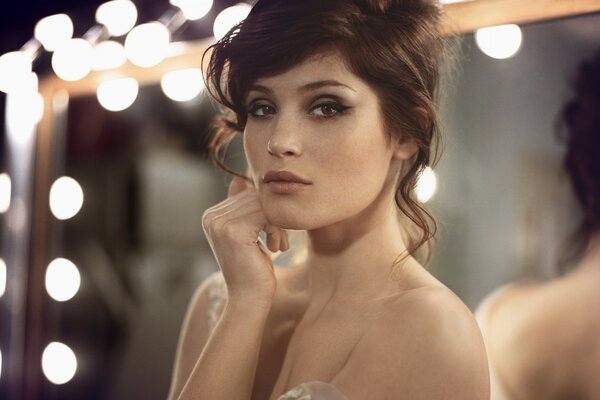 Brunette Gemma Arterton photo shoot