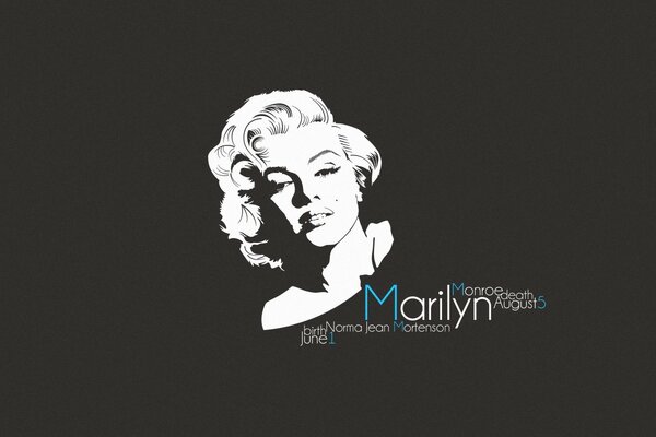 Célèbre blonde Marilyn Monroe