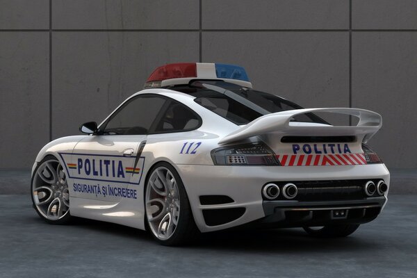 Porsche _911 Polizeiauto Rückansicht