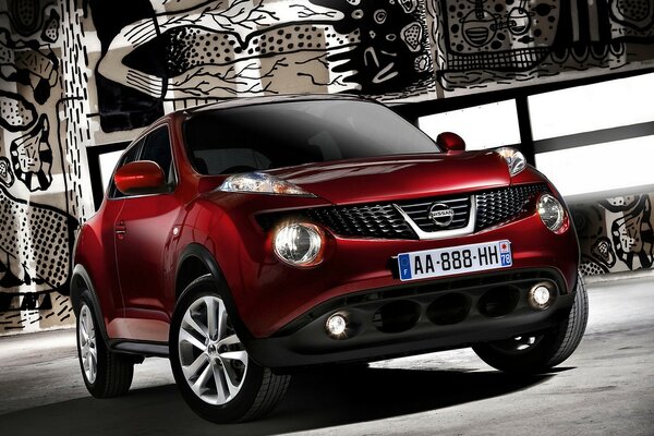 Nissan rouge intense comme du sang