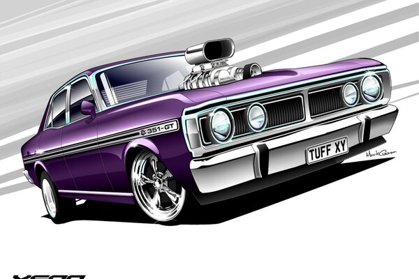 Hermoso dibujo muscle KAR en color