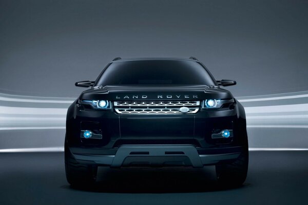 Noir land rover avec Xenon phares