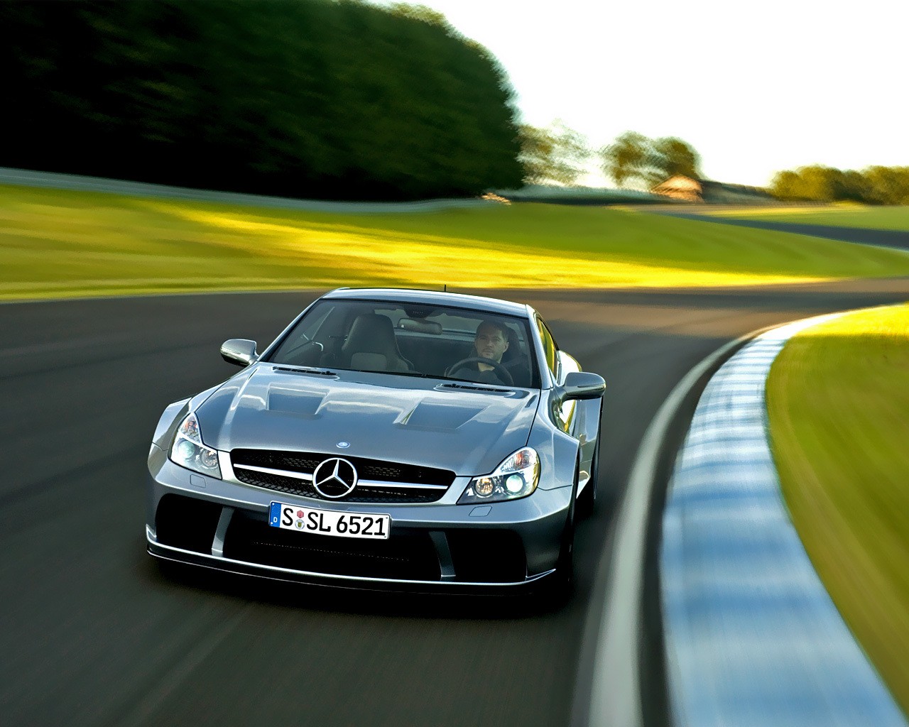 amg sl65 negro frente