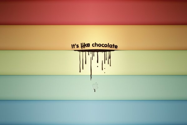 Laconic wallpapers about the love of chocolate