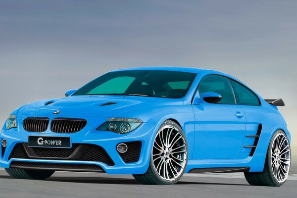 BMW blue sports car