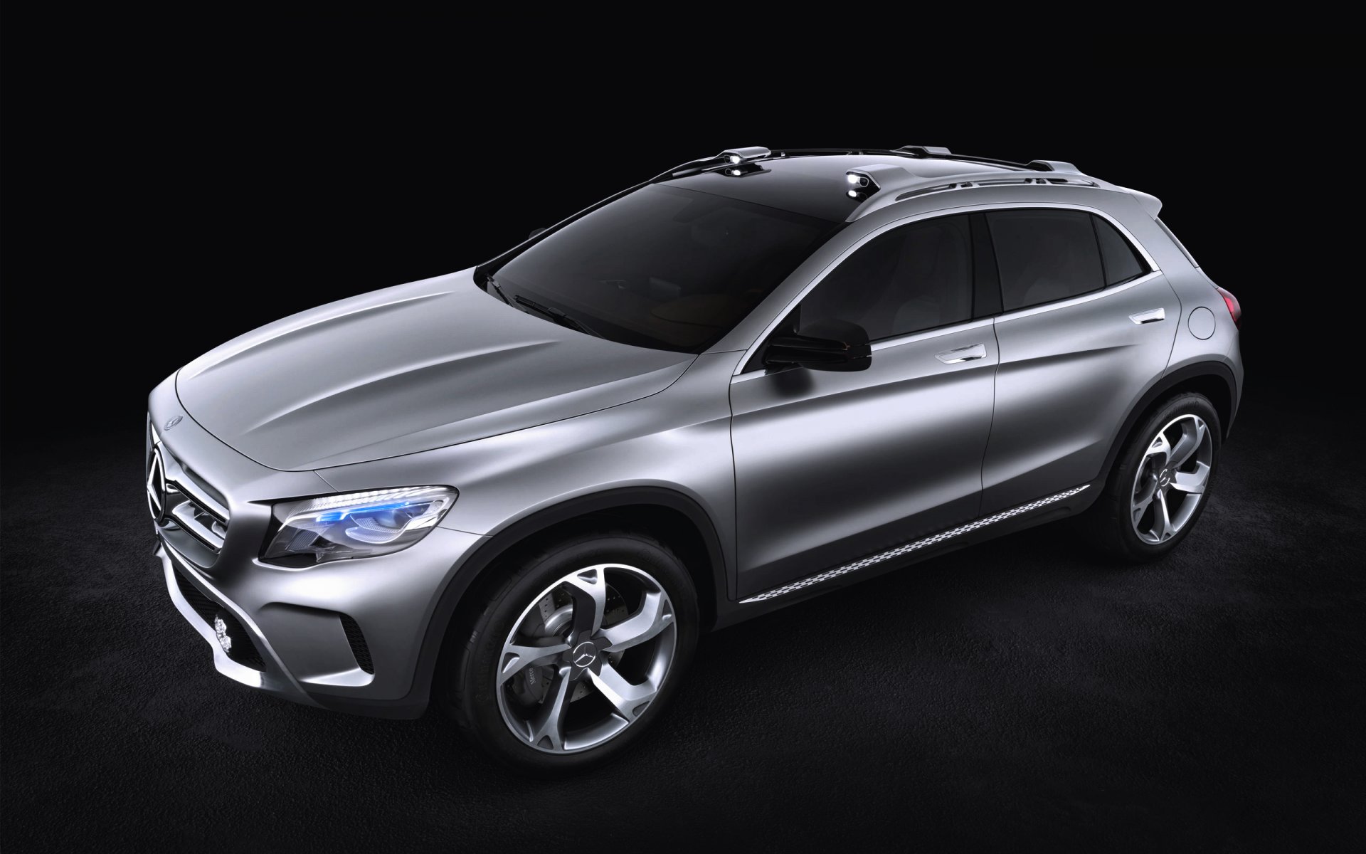 mercedes benz gla concepto plata auto coche vista lateral jeep ruedas mercedes