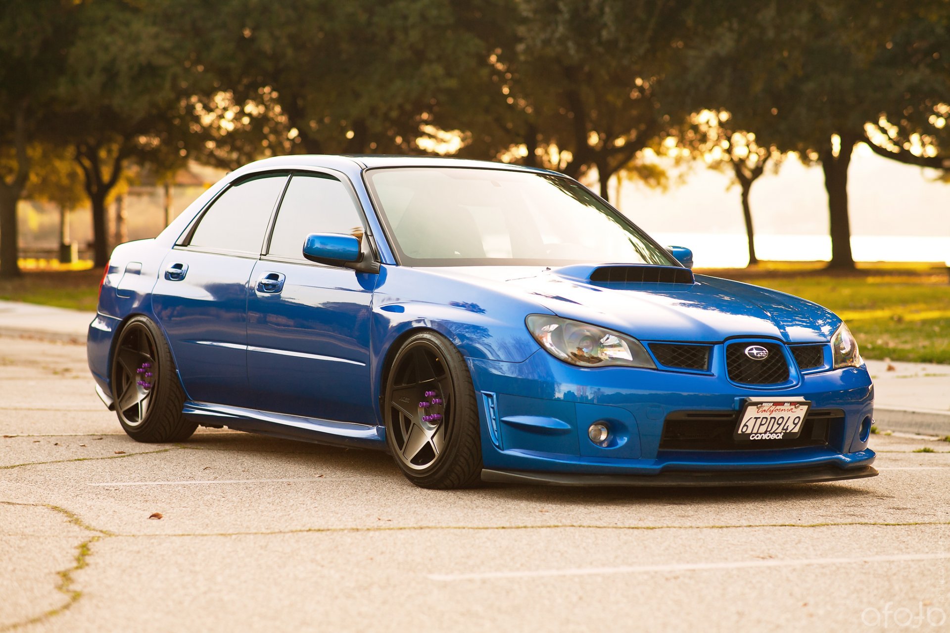 ubaru impreza wrx sti subaru tuning bleu avant