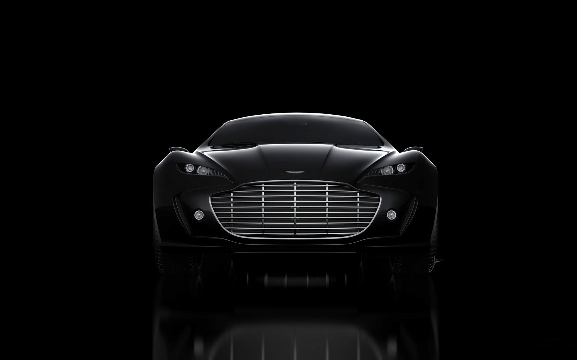 aston martin gauntlet concept machine front black grille