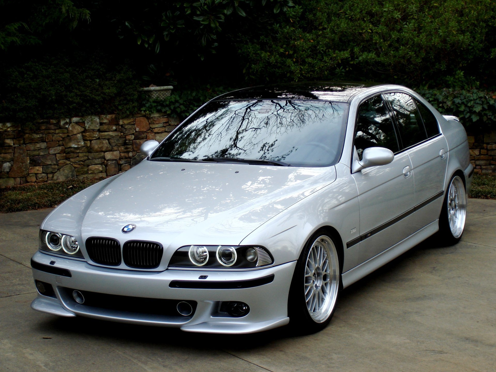 bmw m5 e39 série 5 bmw cinq m5 angel eyes argent allemagne bavière