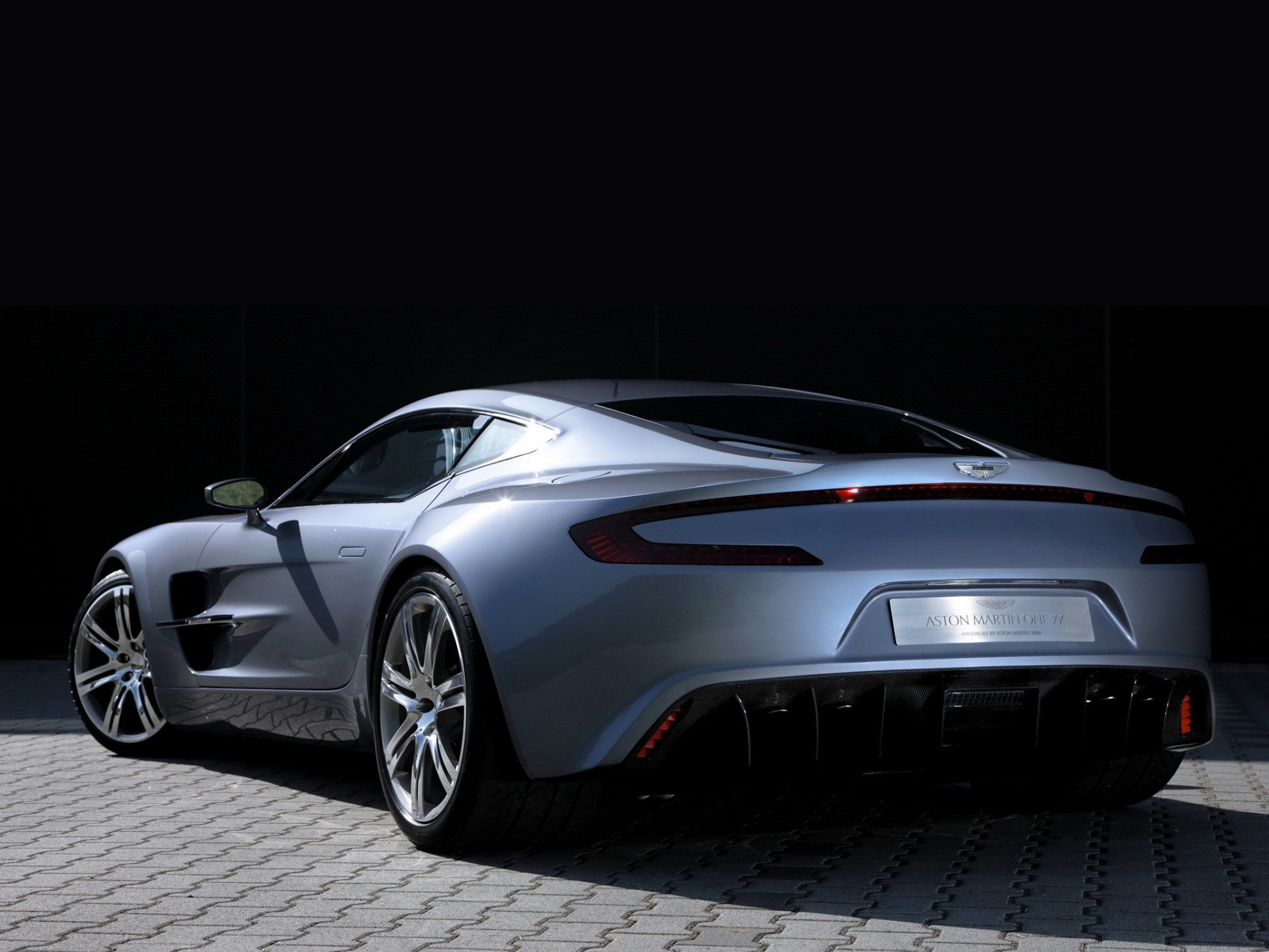 aston martin one-77 rear view car supercar