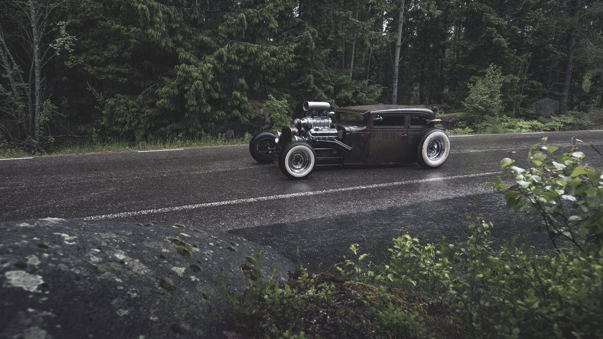 ford rust rats rod rat rod forest rain