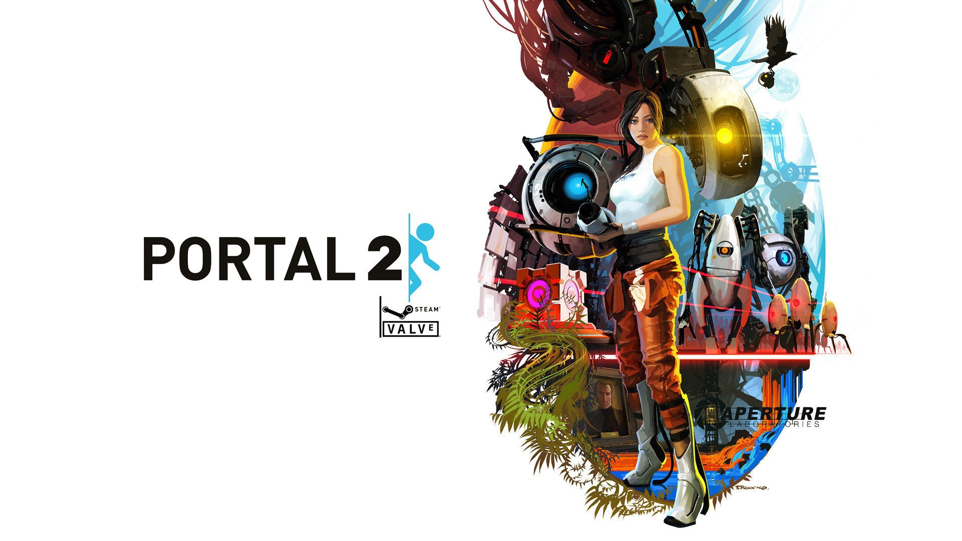 portal 2 chell chell half-life glados glados aperture portal roboter weißer hintergrund mädchen vogel spiel zeichnungen anime frauen