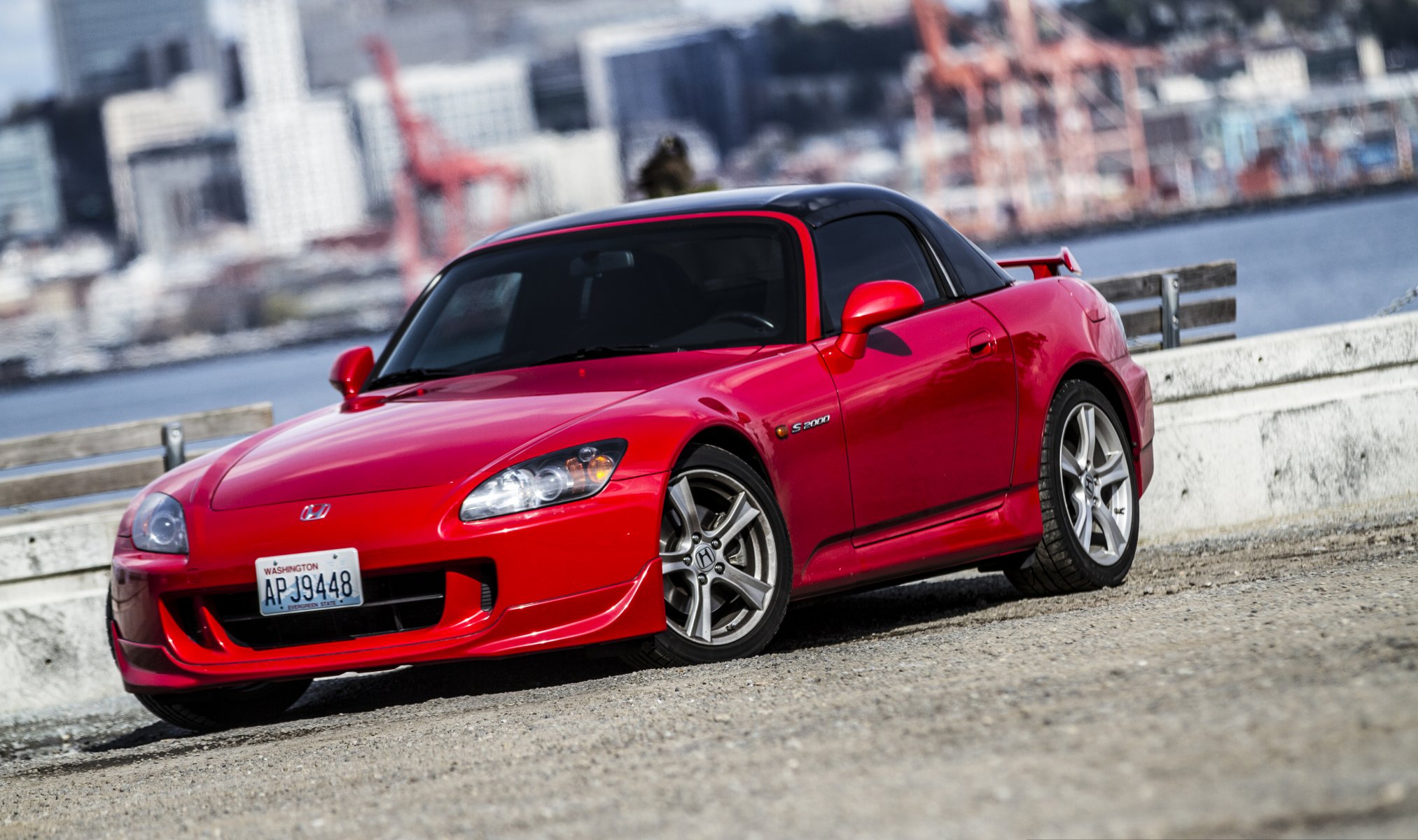 honda s2000 seattle czerwone honda miasto nabrzeże