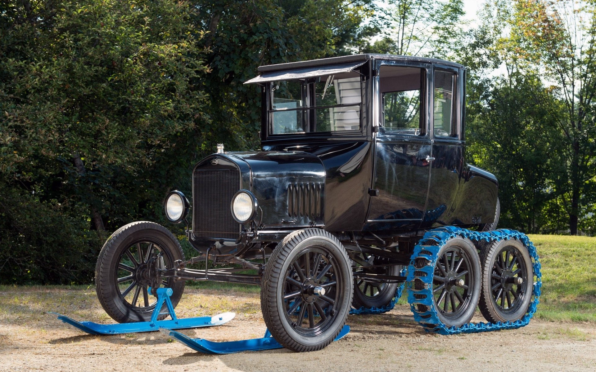 ford modell t schneeanzeigen coupé 1925 front retro