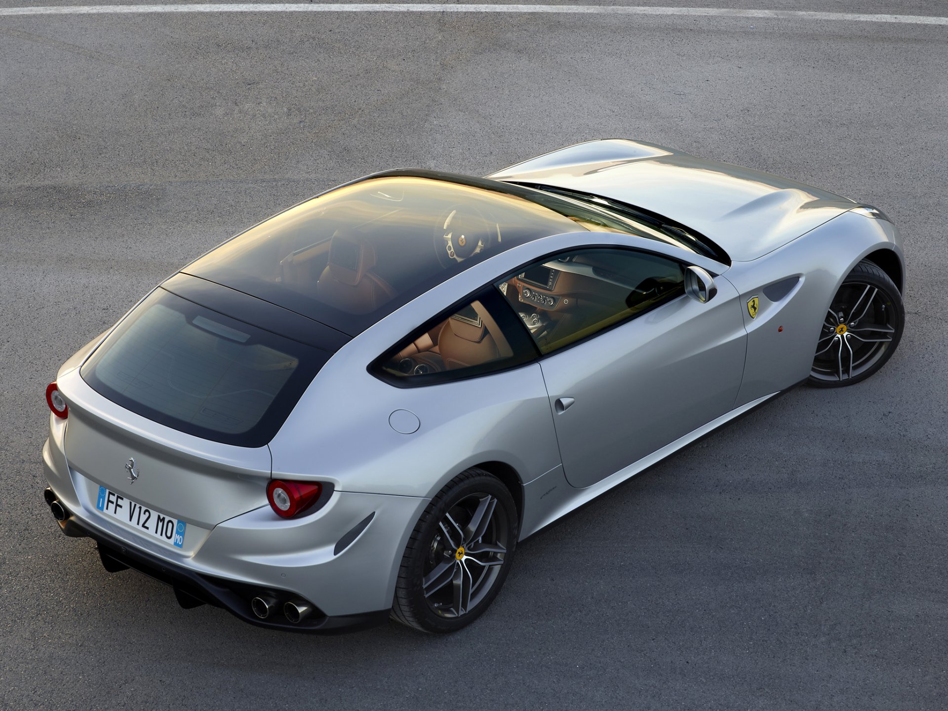 ferrari ff panoramic silver gt supercar 4x4