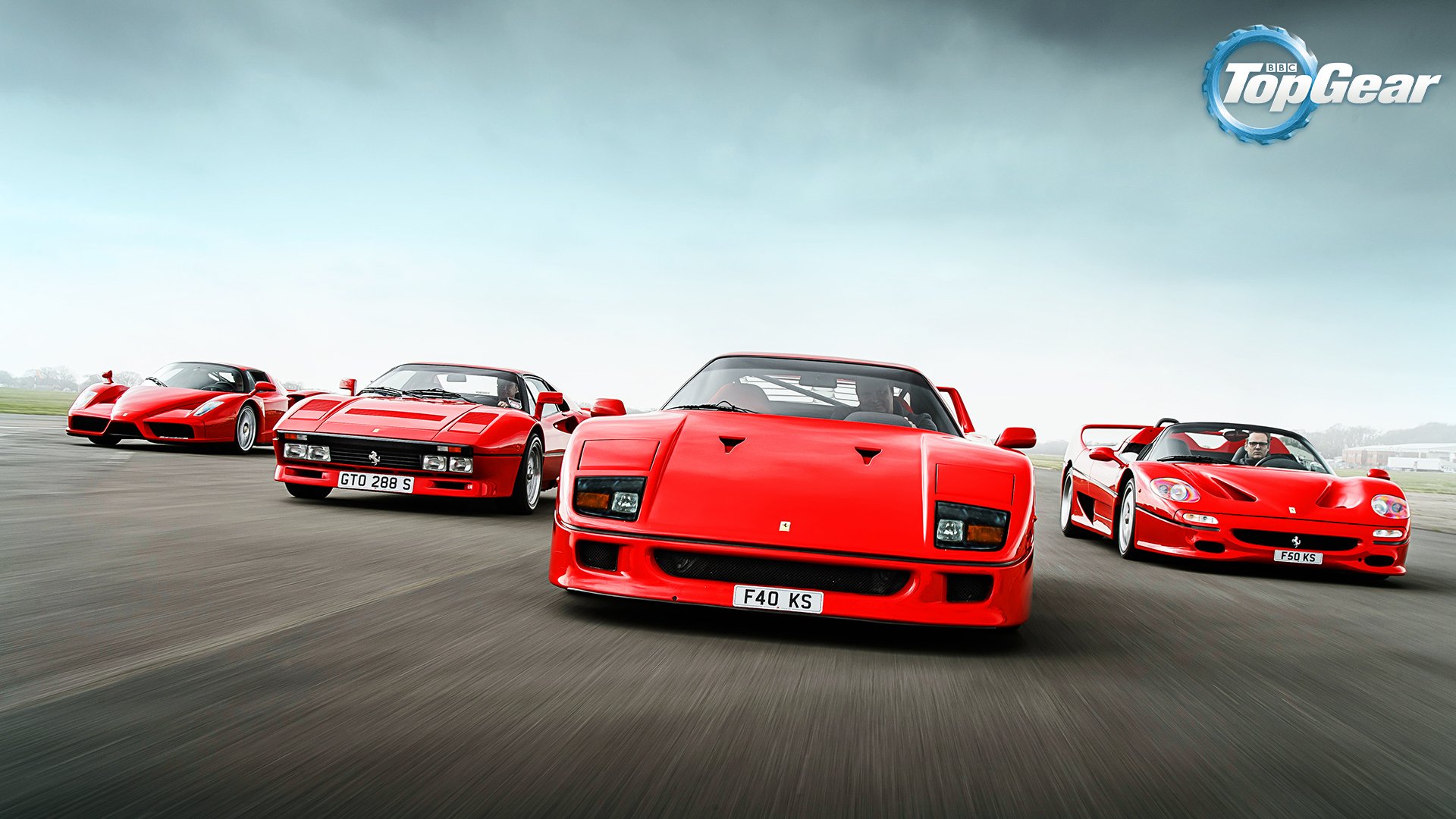 ferrari 288 gto f40 f50 enzo superdeportivos italiano rojo pista top gear frente