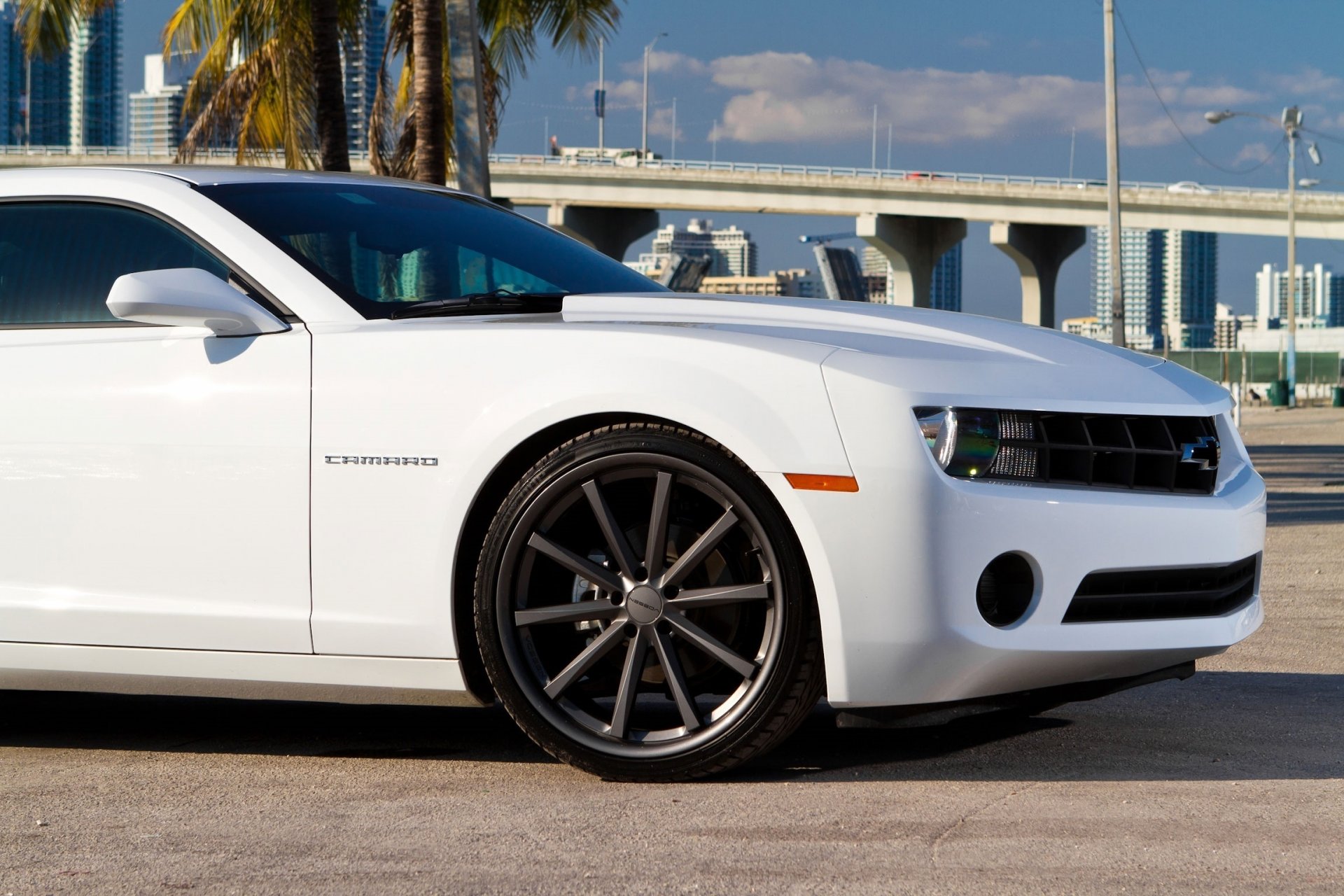 chevrolet camaro auto voiture jantes tuning pont usa miami chevrolet vossen