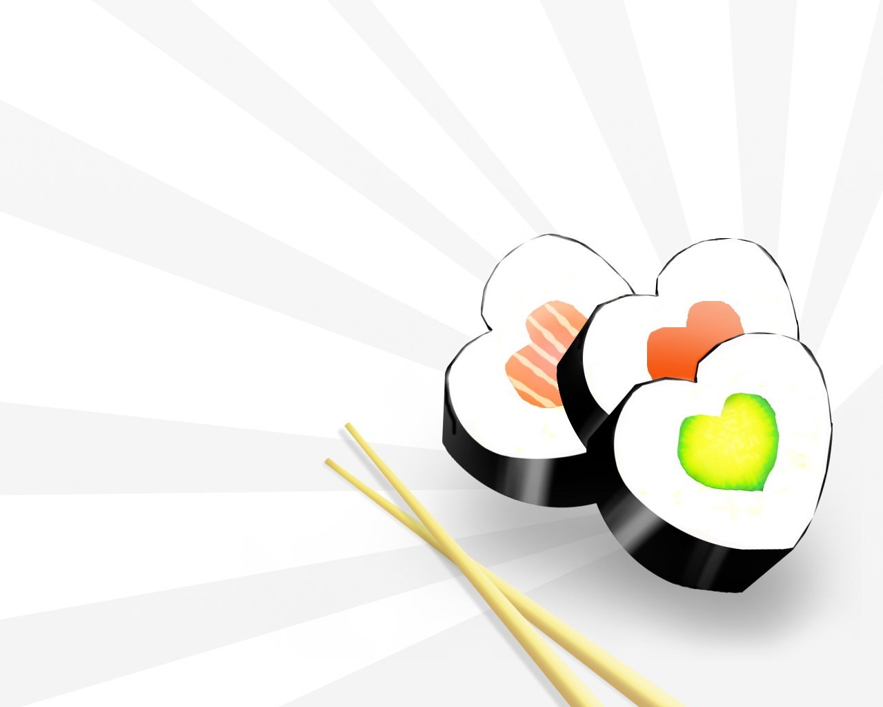 sushi palillos minimalismo comida