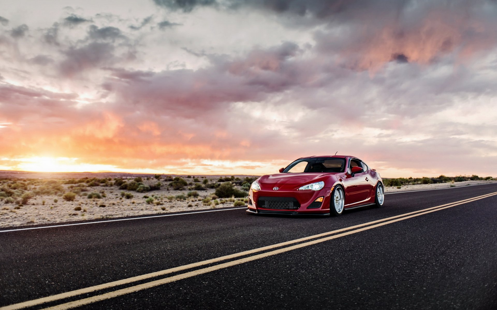 toyota gt86 scion fs-r tuning coche puesta de sol snack fotos