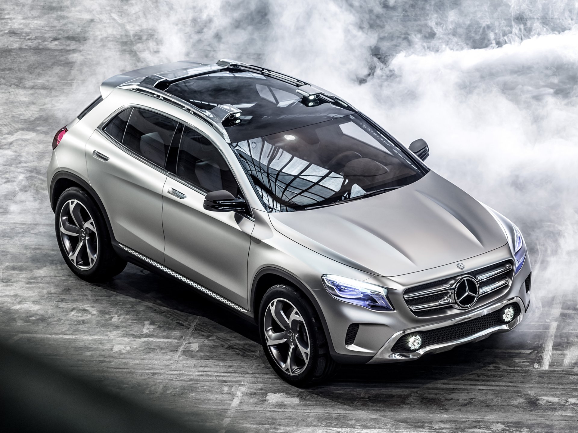 mercedes-benz gla concepto auto faros plata merce