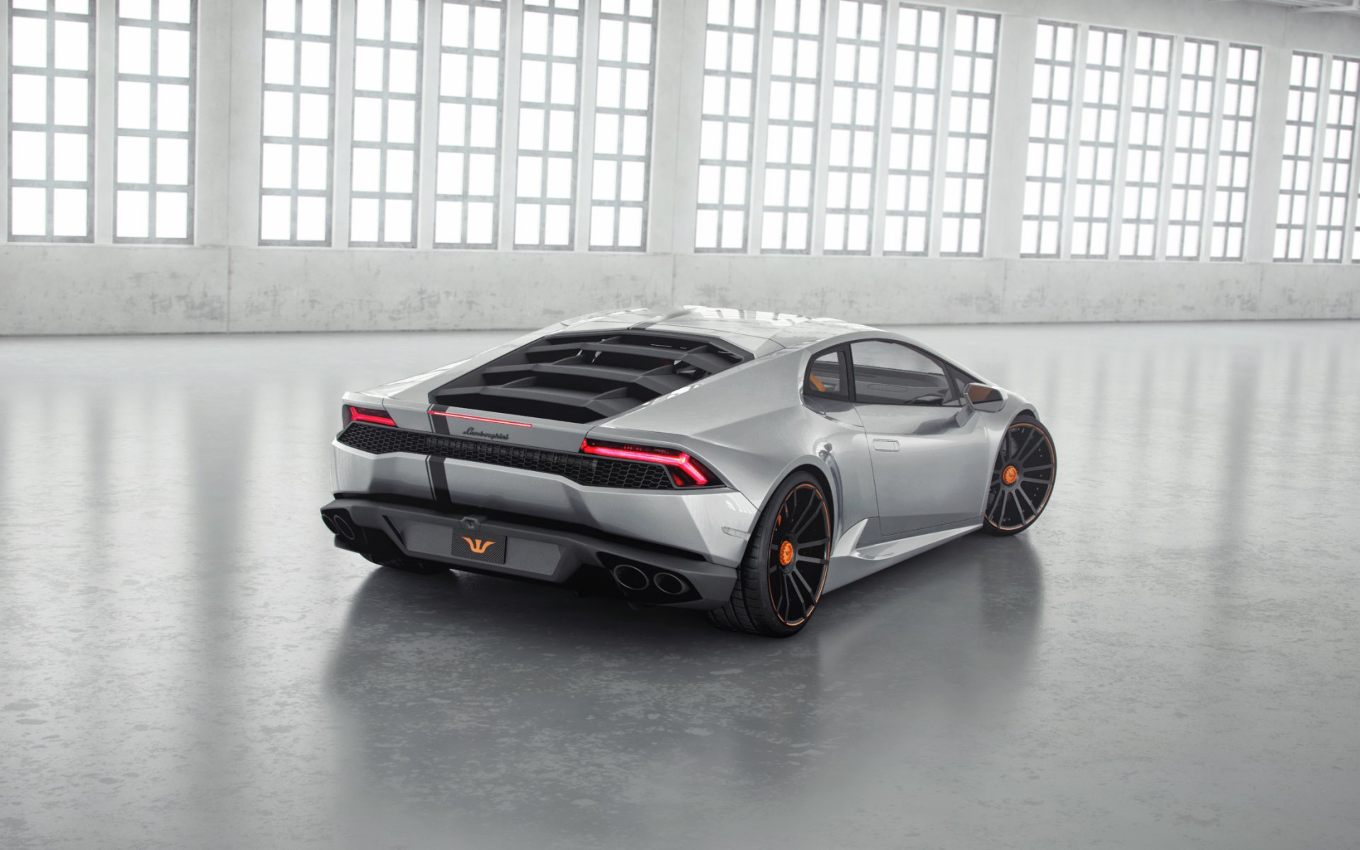 lamborghini huracan lp850-4 lucifero wheelsandmore tuning supercar srebrny tył lamborghini srebrny tył