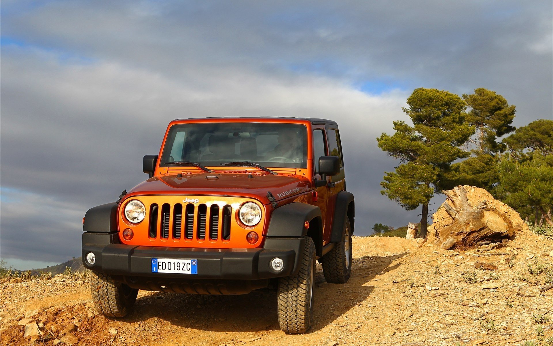 jeep wrangler rubicon orange jeep suv