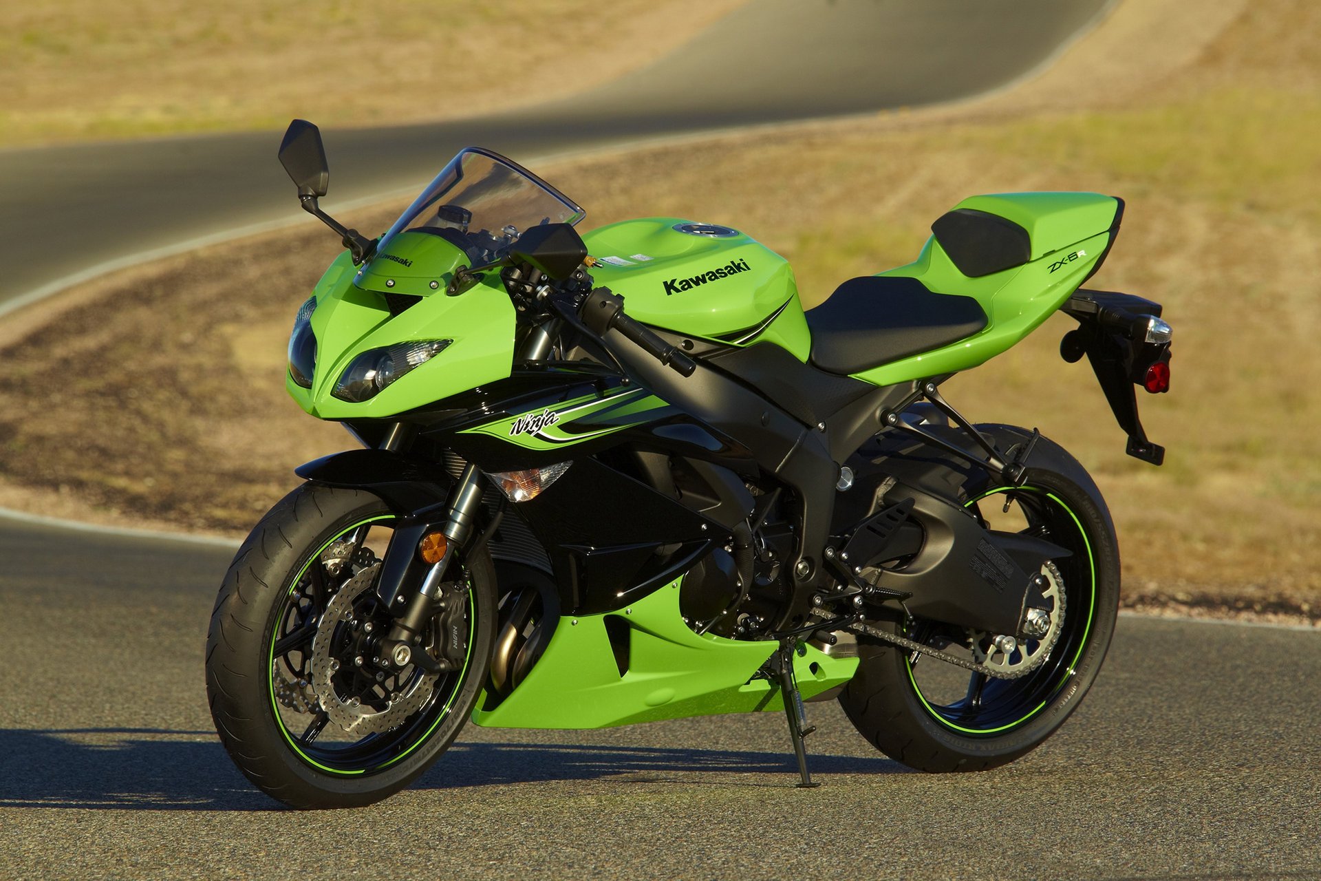 kawasaki zx-6r 2011 zx-r ninja sport bike motorcycle moto kawasaki ninja green