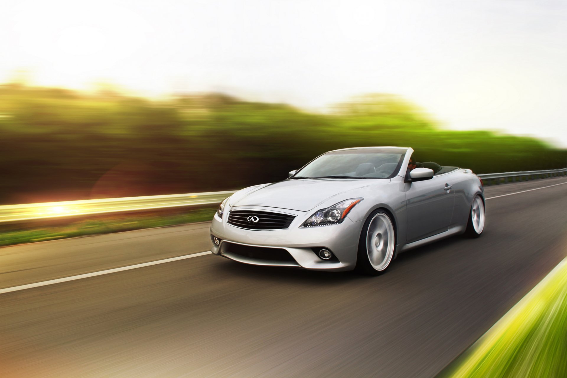 infiniti g37 s convertible plateado frente