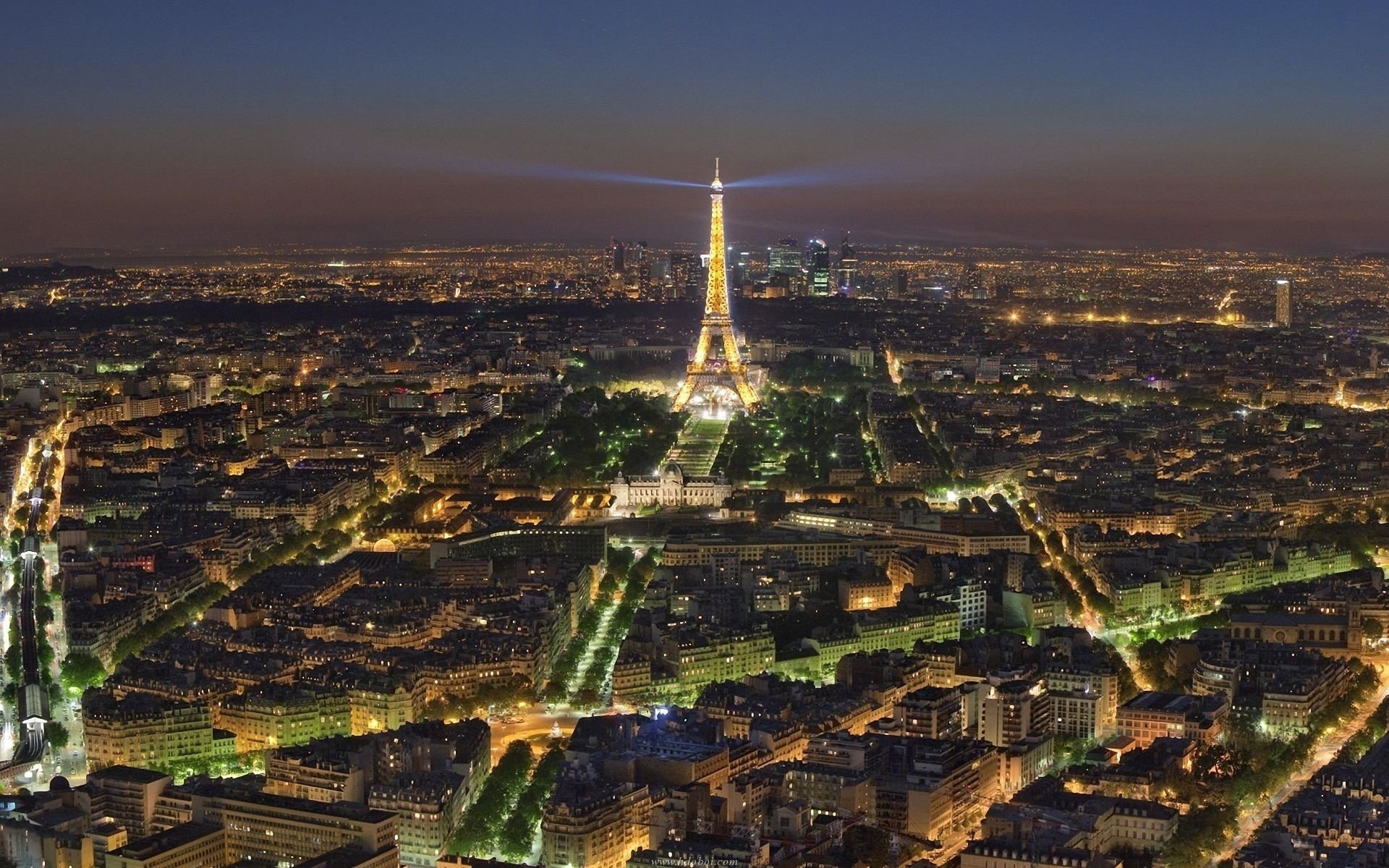 stadt paris frankreich nacht lichter straßen himmel turm