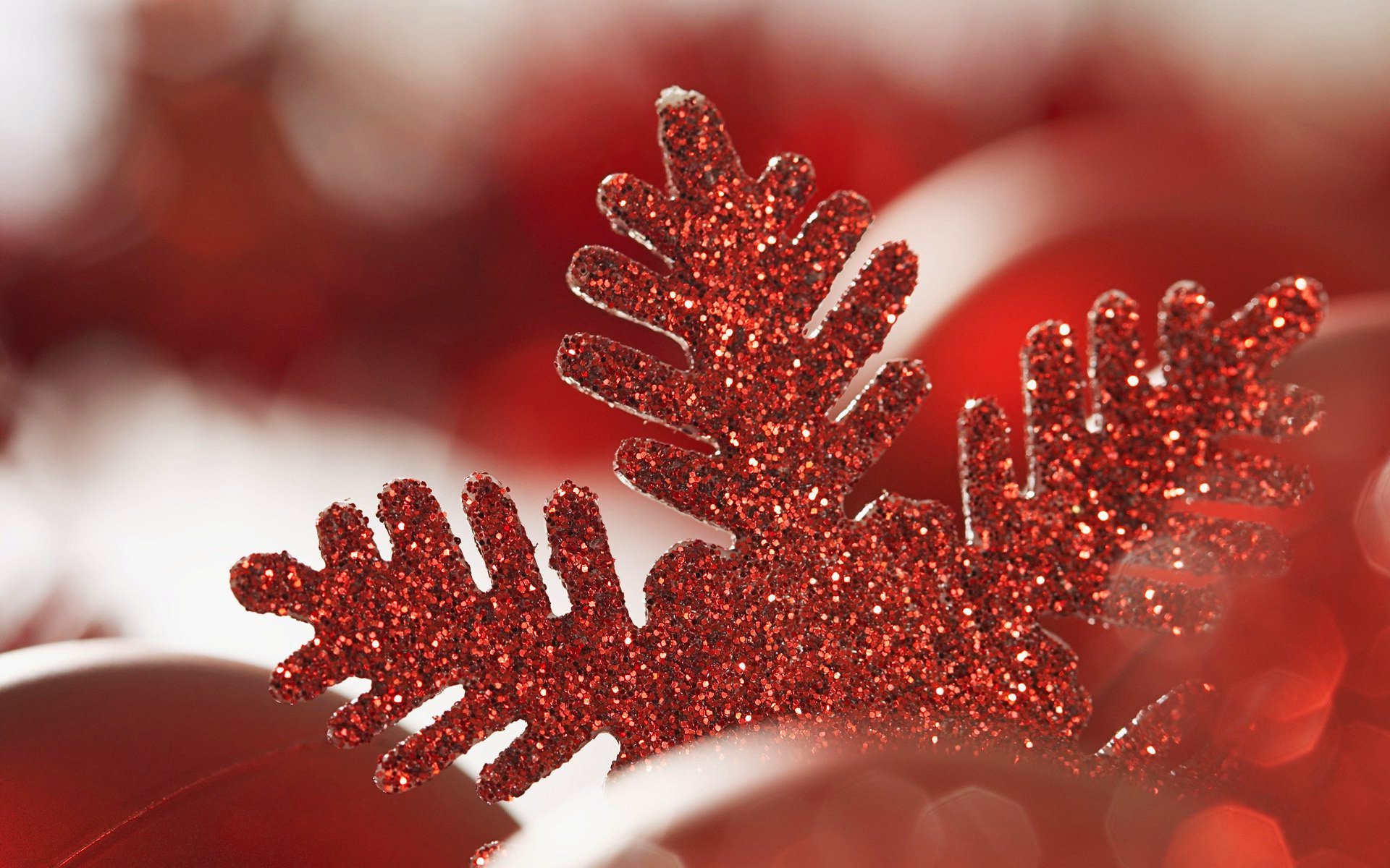 capodanno fiocco di neve carta da parati paillettes sfocatura vacanza colore rosso macro decorazioni natalizie decorazioni natalizie